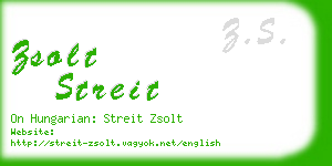 zsolt streit business card